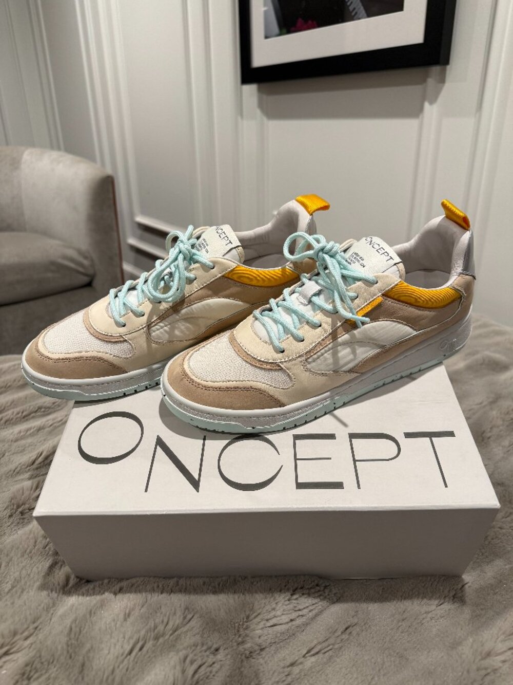 ONCEPT Porto Ivory Colorblock Sneakers Women’s Size 8.5 with Box- Hard to find
